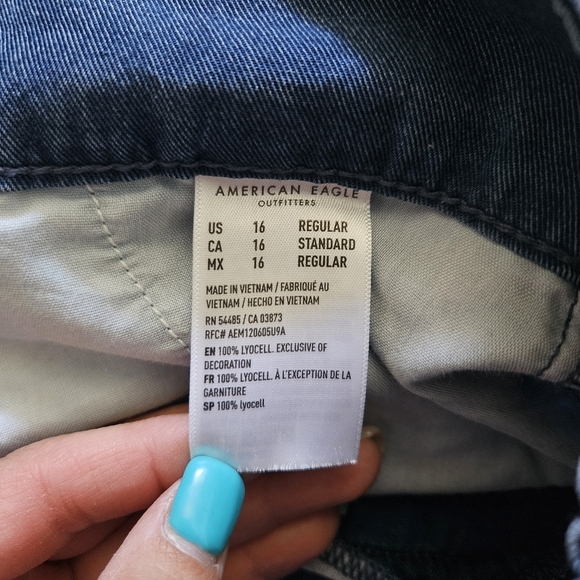 American Eagle AE Stretch Super High-Waisted Wide-Leg Trouser Jean 16R - Picture 5 of 8